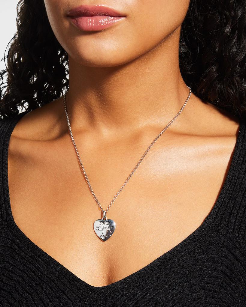 商品Gucci|Blind for Love Sterling Silver Heart Necklace,价格¥2234,第4张图片详细描述