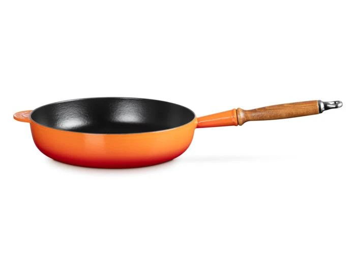 商品Le Creuset|Sauteuse 28cm en fonte émaillée volcanique avec manche en bois,价格¥1711,第1张图片