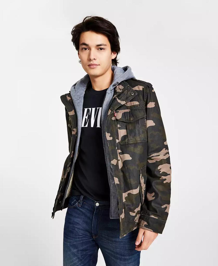 Levi's® Herren-Hoodie mit zwei Taschen, herausnehmbarer Jersey-Latz-/Kapuzenpartie und Sherpa-Futter image 2