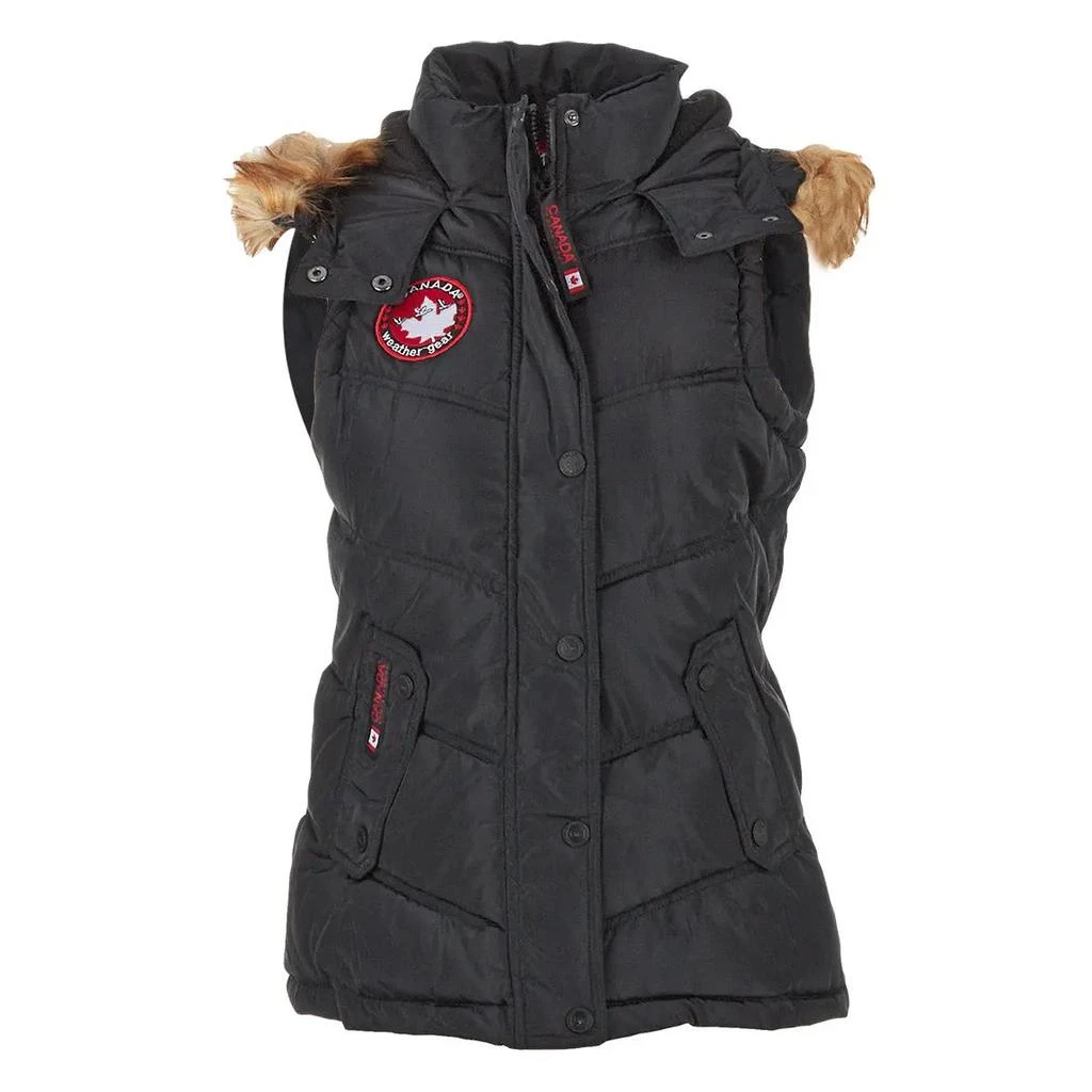 商品Canada Weather Gear|Canada Weather Gear Women's Puffer Vest with Faux Fur Trim Hood,价格¥456,第1张图片