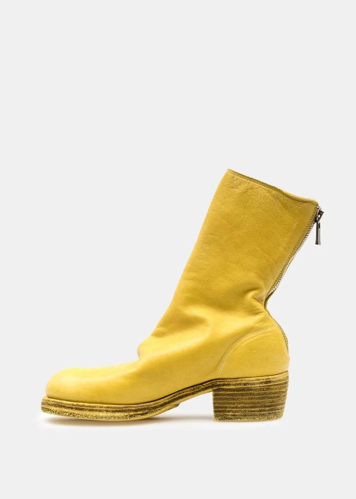 商品guidi|Guidi Yellow 788Z Back Zip Boots,价格¥5599,第2张图片详细描述