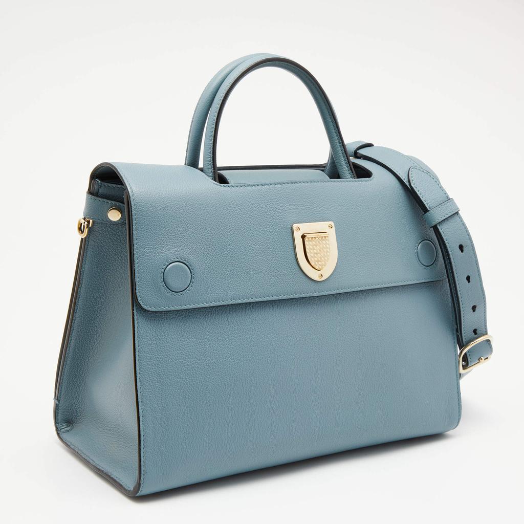 Dior Light Blue Leather Medium Diorever Tote商品第3张图片规格展示