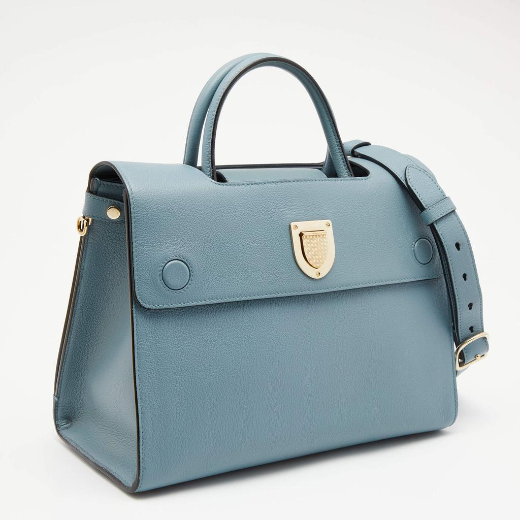 商品[二手商品] Dior|Dior Light Blue Leather Medium Diorever Tote,价格¥18107,第5张图片详细描述