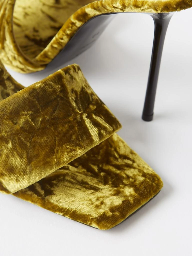 Lucky square-toe velvet mules 商品