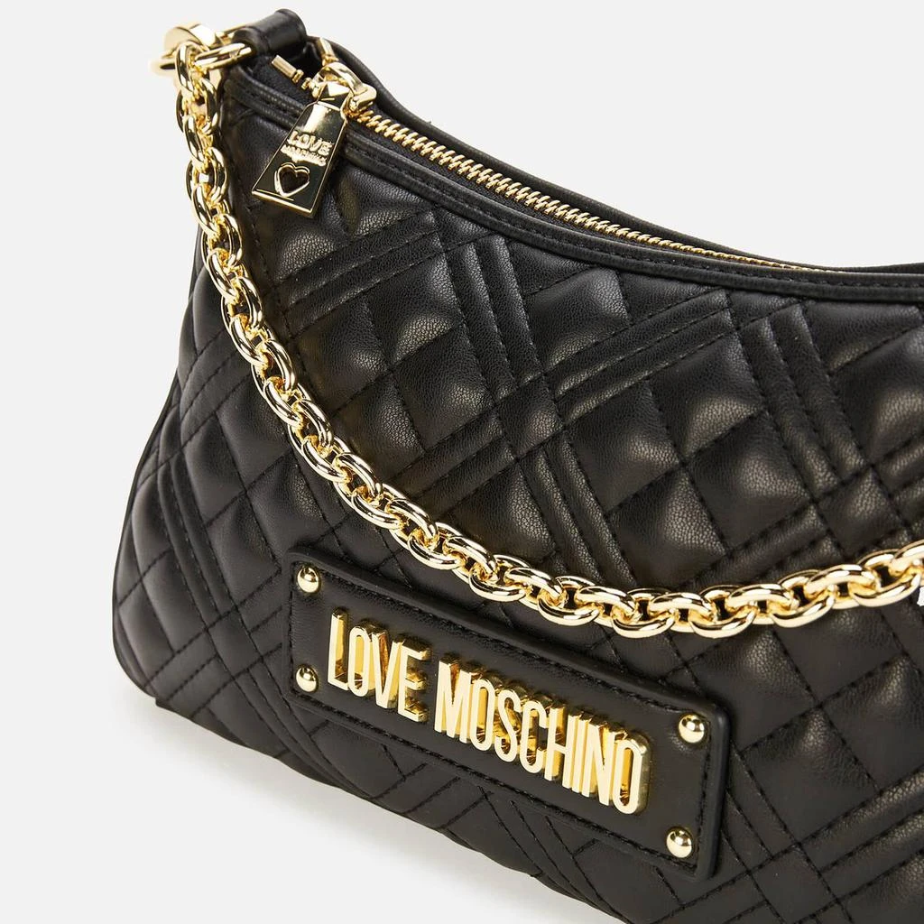 商品Moschino|Love Moschino Women's Quilted Chain Shoulder Bag - Black,价格¥879,第4张图片详细描述