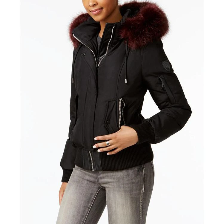 商品Vince Camuto|Faux-Fur-Trim Down Bomber Coat,价格¥1421,第1张图片