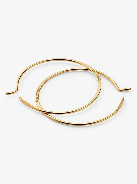 商品Michael Kors|Precious Metal-Plated Sterling Silver Whisper Mini Hoop Earrings,价格¥441,第2张图片详细描述