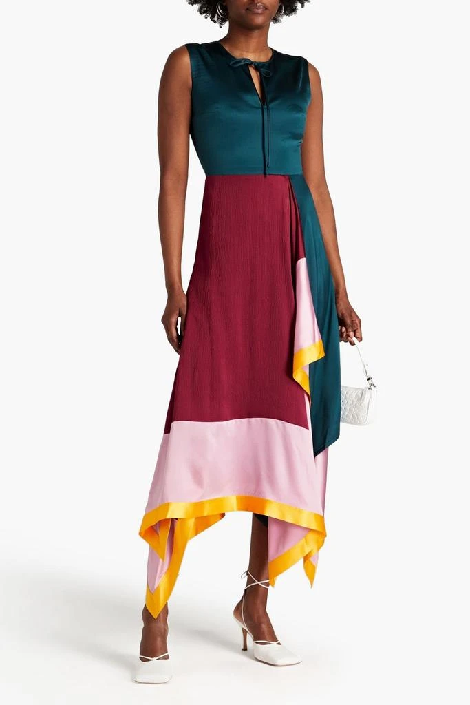 商品ROKSANDA|Color-block silk-satin maxi dress,价格¥4952,第4张图片详细描述
