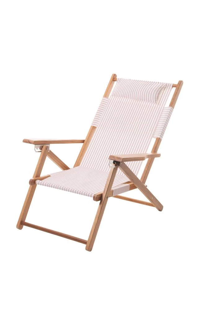 商品Business & Pleasure|Business & Pleasure - Tommy Striped Canvas Beach Chair - Pink - Moda Operandi,价格¥2168,第1张图片