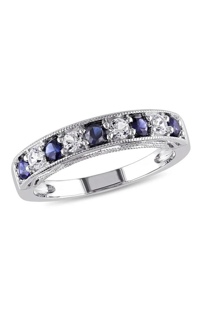 商品DELMAR|Created White & Blue Sapphire Ring,价格¥450,第2张图片详细描述