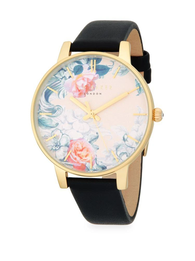 商品Ted Baker London|Stainless Steel and Leather Strap Watch,价格¥735,第1张图片