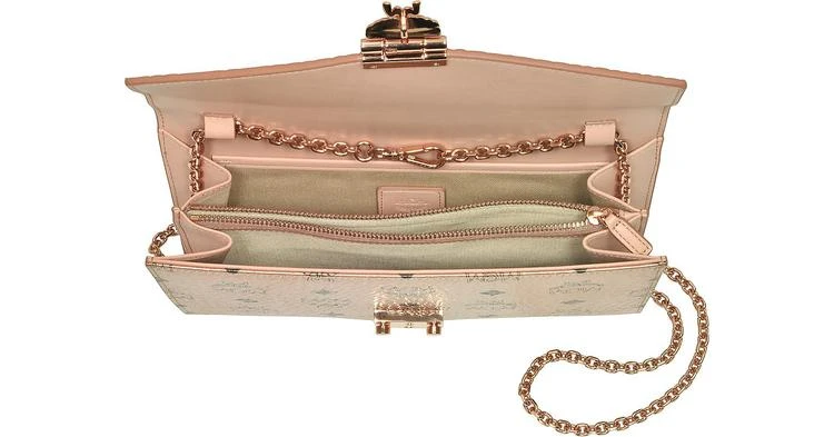 商品MCM|MCM Champagne Gold Patricia Visetos Large Wallet Crossbody Bag,价格¥4959,第4张图片详细描述