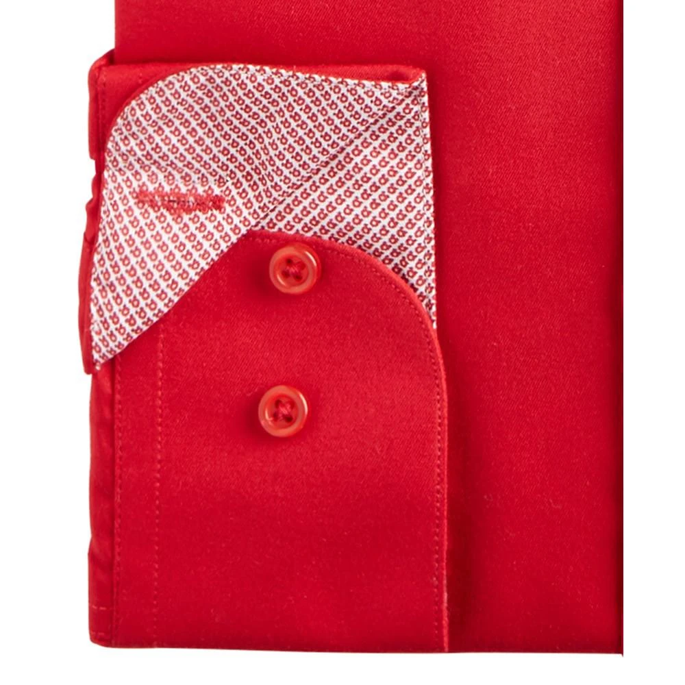 商品Nine West|Men's Slim-Fit Wrinkle-Free Performance Stretch Samba Red Dress Shirt,价格¥295,第2张图片详细描述
