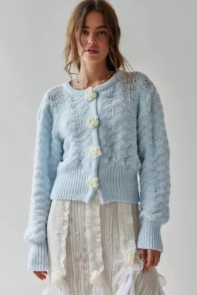 商品Kimchi Blue|Kimchi Blue Blossom Knit Cardigan,价格¥114,第2张图片详细描述