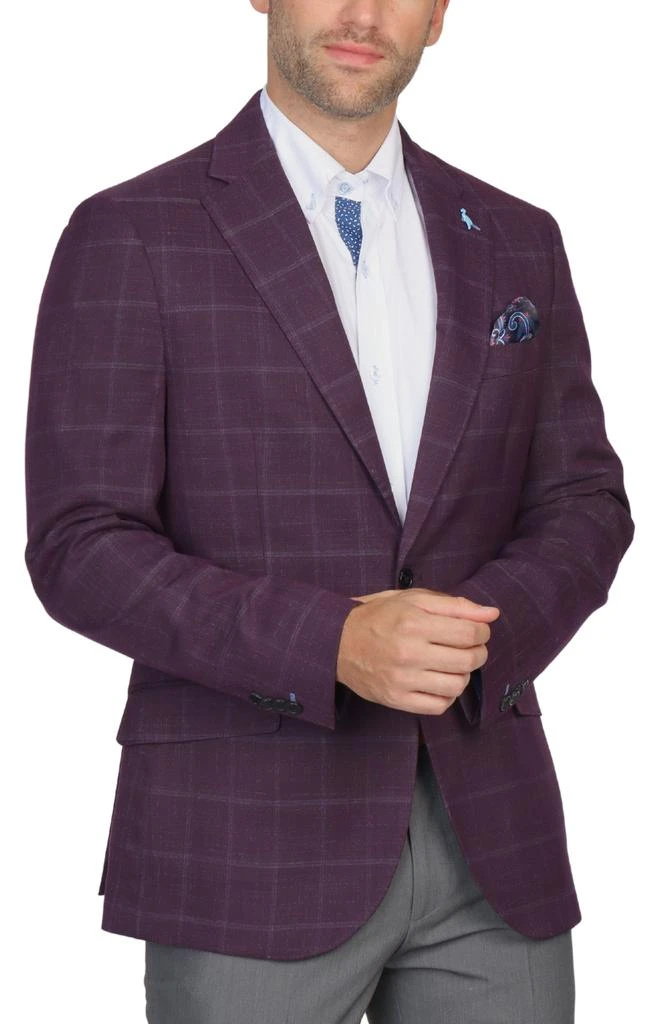 商品TailorByrd|Merlot Windowpane Sport Coat,价格¥1035,第1张图片