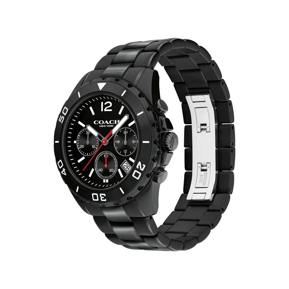 商品Coach|Men's Kent Black Stainless Steel Bracelet Watch 44mm,价格¥1824,第2张图片详细描述