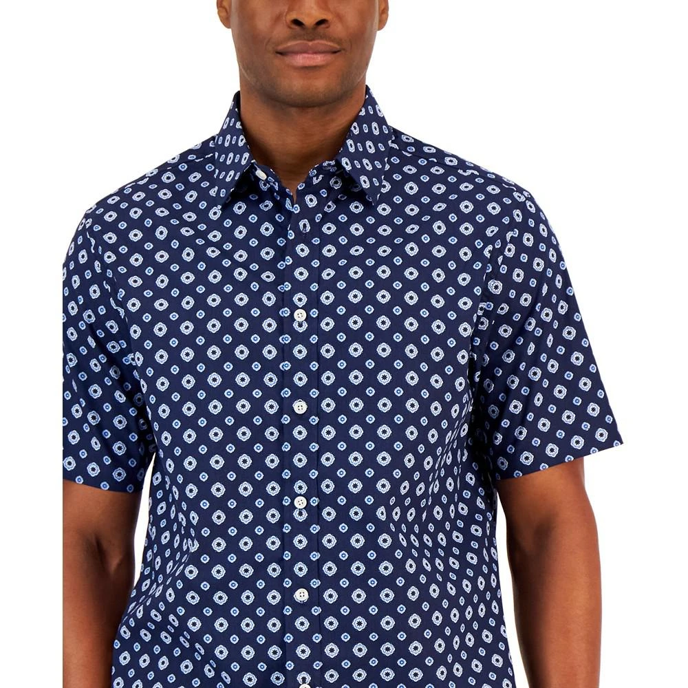 商品Club Room|Men's Pisa Medallion Print Refined Woven Short-Sleeve Shirt, Created for Macy's,价格¥161,第3张图片详细描述