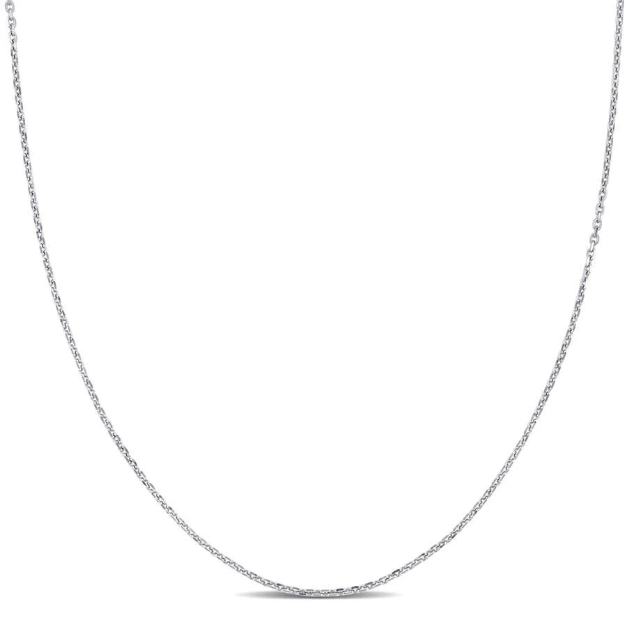 商品Amour|1mm Diamond-cut Cable Chain Necklace In 14K White Gold - 18 In,价格¥1324,第1张图片