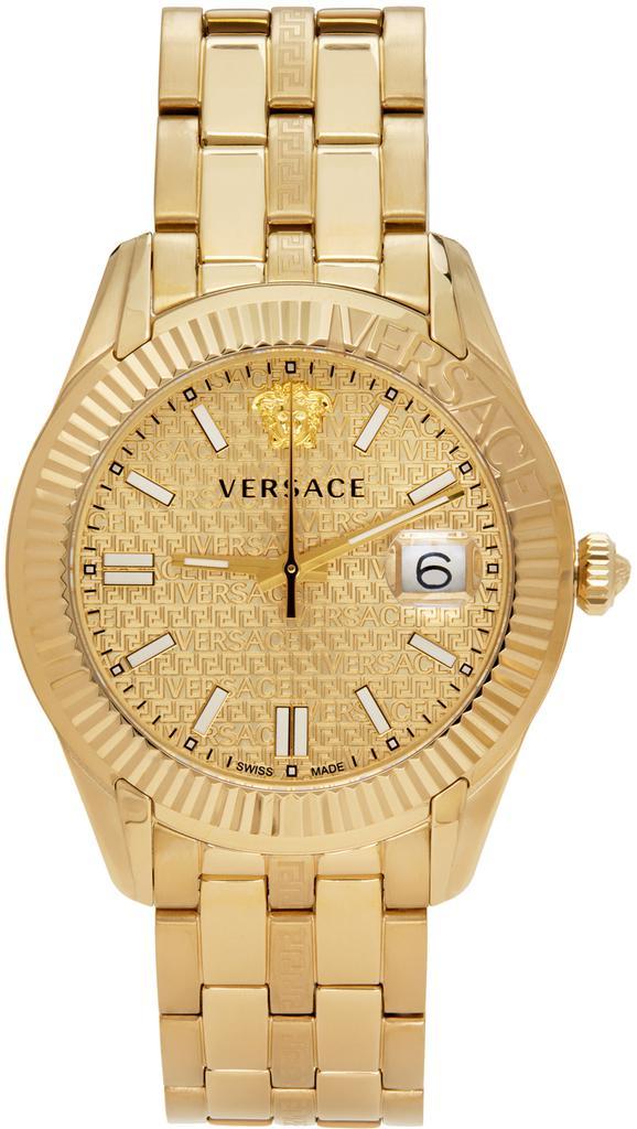 商品Versace|Gold Greca Time Watch,价格¥9318,第1张图片