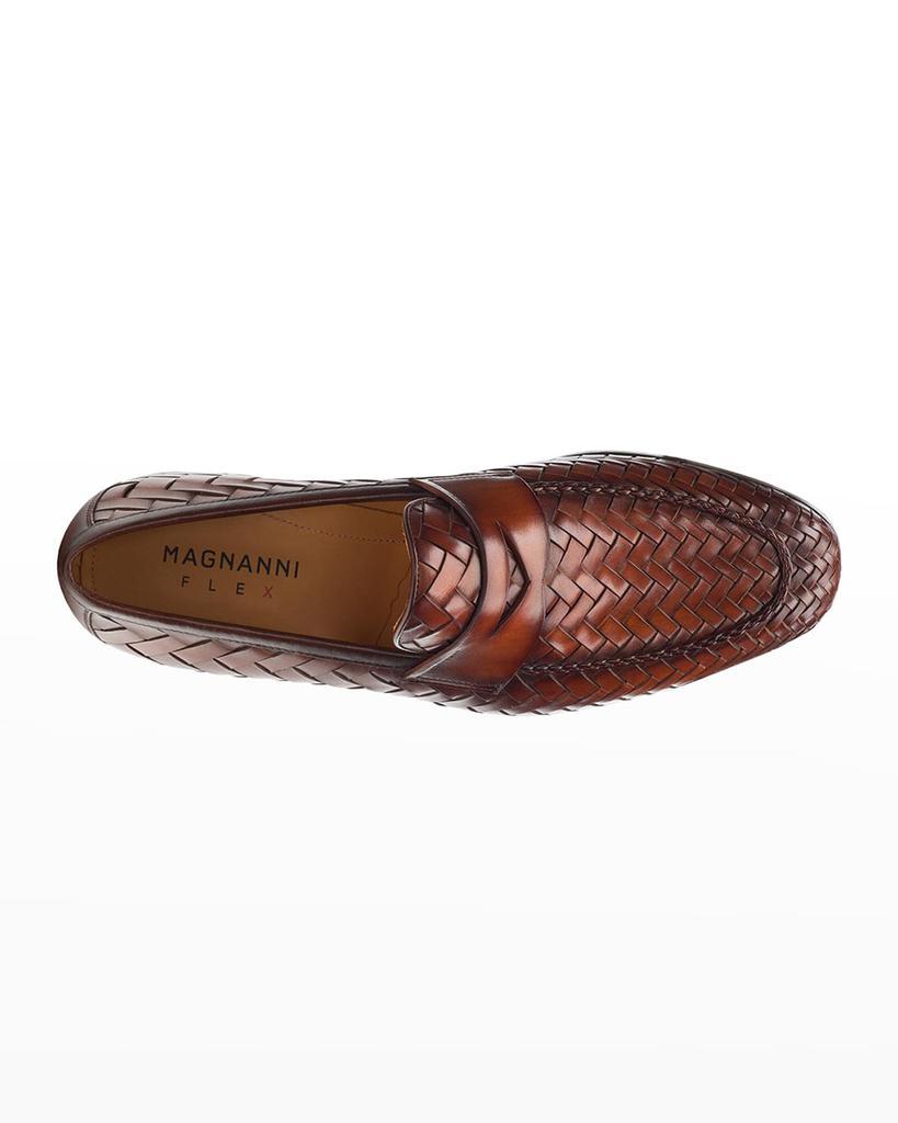 商品Magnanni|Men's Herman Woven Leather Penny Loafers,价格¥4388,第5张图片详细描述