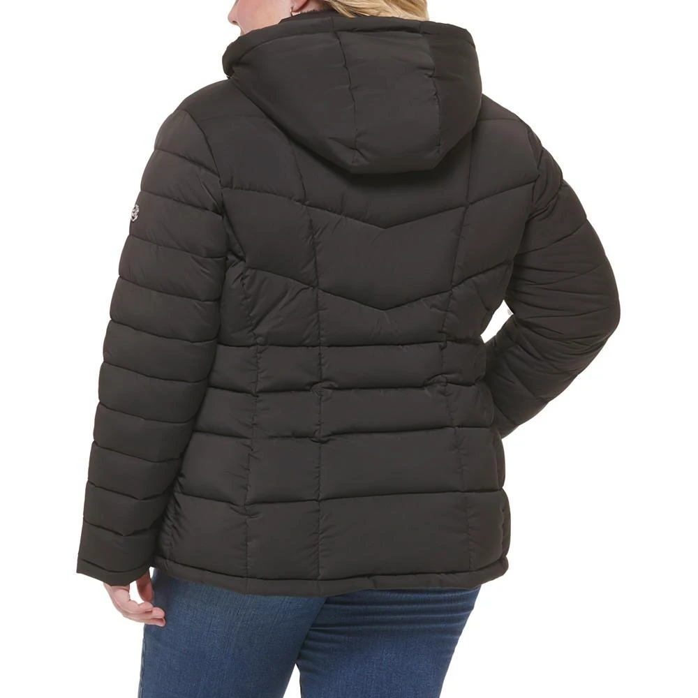 商品Calvin Klein|Women's Plus Size Faux-Fur-Trim Hooded Puffer Coat, Created for Macy's,价格¥718,第4张图片详细描述