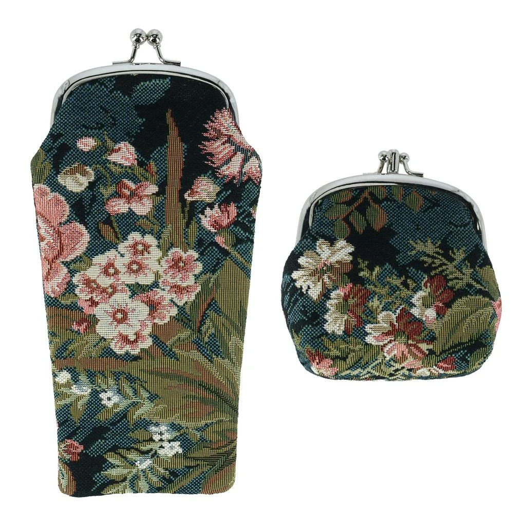 商品CTM|Women's Floral Print Tapestry Glasses Case and Coin Purse Set,价格¥287,第1张图片