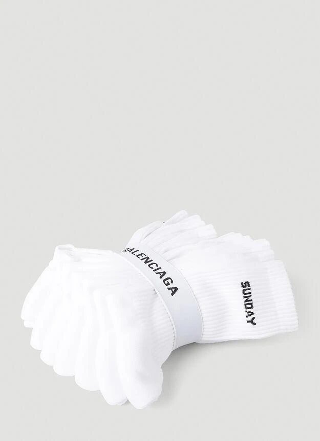 商品Balenciaga|Pack of Seven Day of the Week Socks in White,价格¥6186,第3张图片详细描述