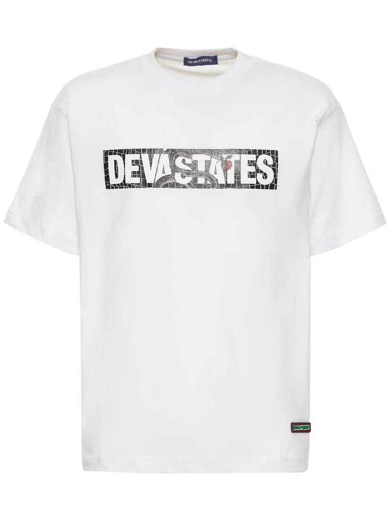 商品DEVA STATES|Serpents Printed Cotton Jersey T-shirt,价格¥222,第4张图片详细描述