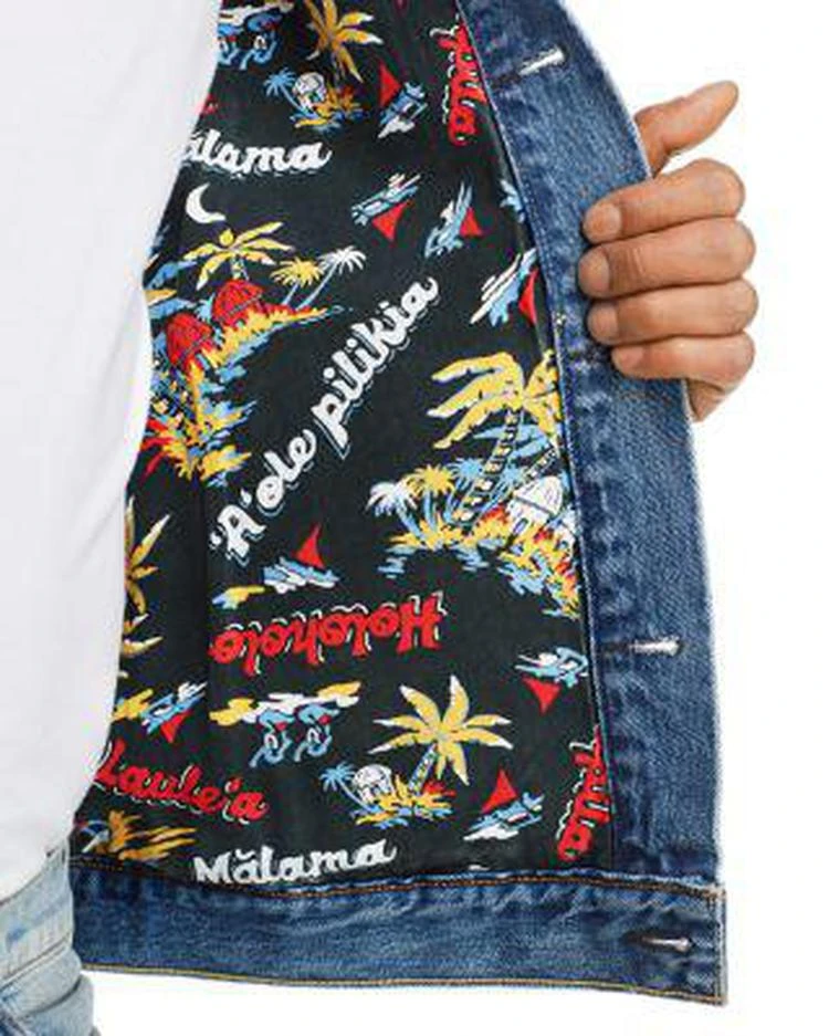商品Levi's|Tropical Lining Denim Trucker Jacket - 100% Exclusive,价格¥304,第2张图片详细描述