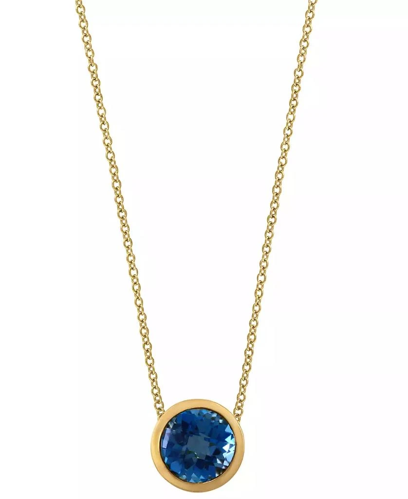 商品Effy|EFFY® Round Gemstone 18" Pendant Necklace in 14K Gold Plated Silver,价格¥1283,第3张图片详细描述