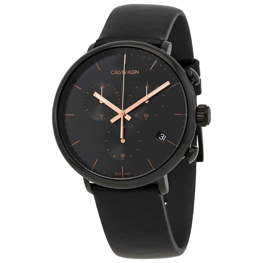 商品Calvin Klein|Calvin Klein Highno Chronograph Quartz Black Dial Mens Watch K8M274CB,价格¥595,第1张图片