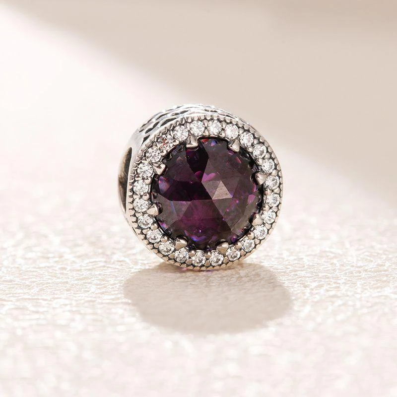 商品PANDORA|美国潘多拉Pandora紫色闪耀的心925银串饰 791725NRP,价格¥861,第1张图片