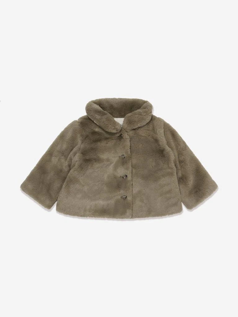 商品Bonpoint|Baby Girls Faux Fur Jacket ion Brown,价格¥1442-¥1537,第1张图片