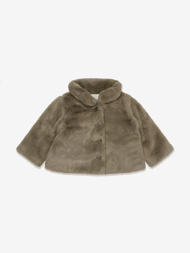 商品Bonpoint|Bonpoint Baby Girls Faux Fur Jacket ion Brown,价格¥852,第1张图片