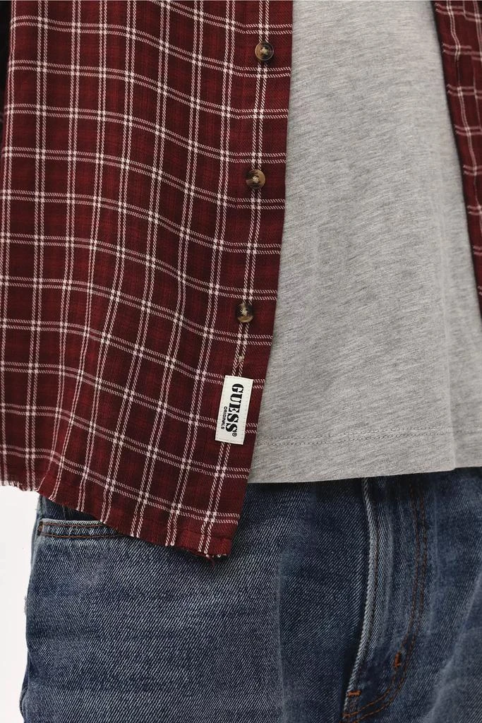 商品GUESS JEANS|GUESS ORIGINALS Micro Plaid Long Sleeve Shirt,价格¥505,第4张图片详细描述