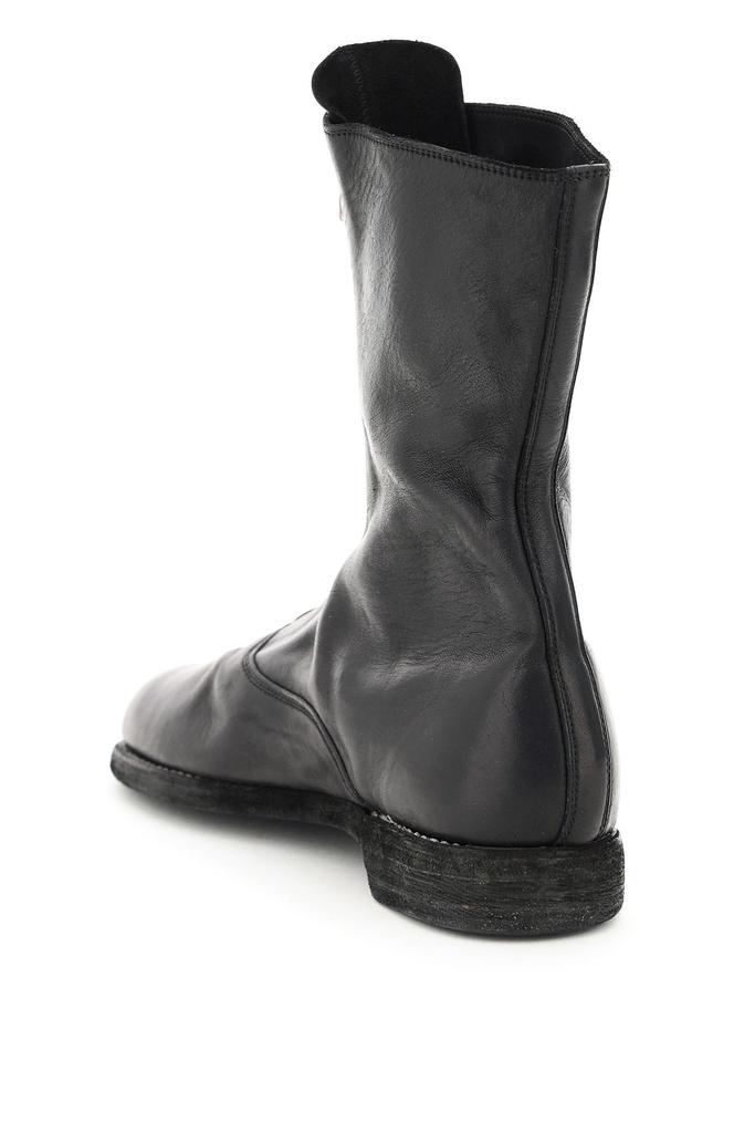 FRONT ZIP LEATHER ANKLE BOOTS商品第2张图片规格展示