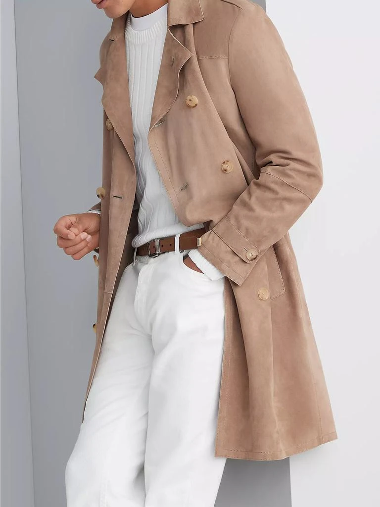 商品Brunello Cucinelli|Suede Trench Coat,价格¥74557,第5张图片详细描述