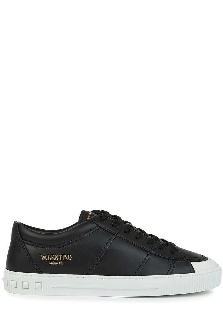 商品Valentino|Valentino Garavani City Planet black leather sneakers,价格¥2627,第1张图片