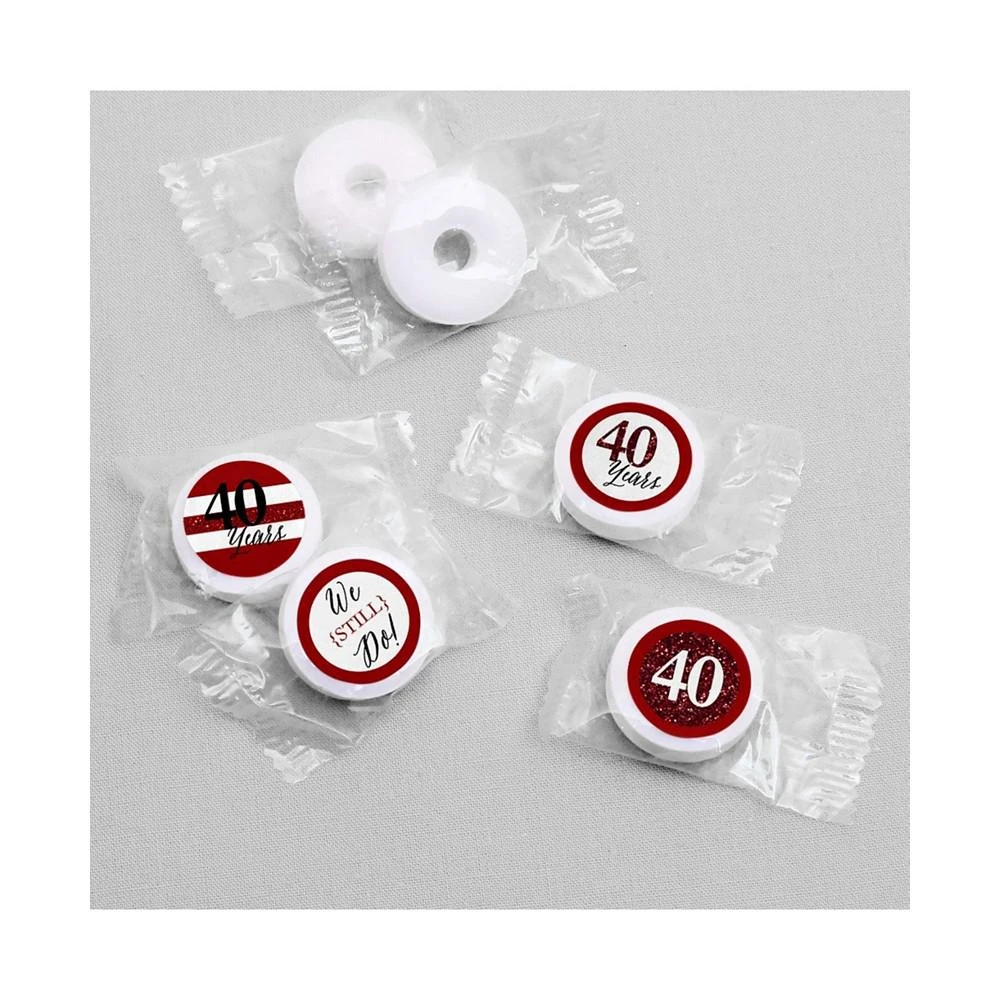 商品Big Dot of Happiness|We Still Do - 40th Wedding Anniversary - Party Round Candy Sticker Favors - Labels Fit Hershey's Kisses 1 sheet of 108,价格¥82,第2张图片详细描述