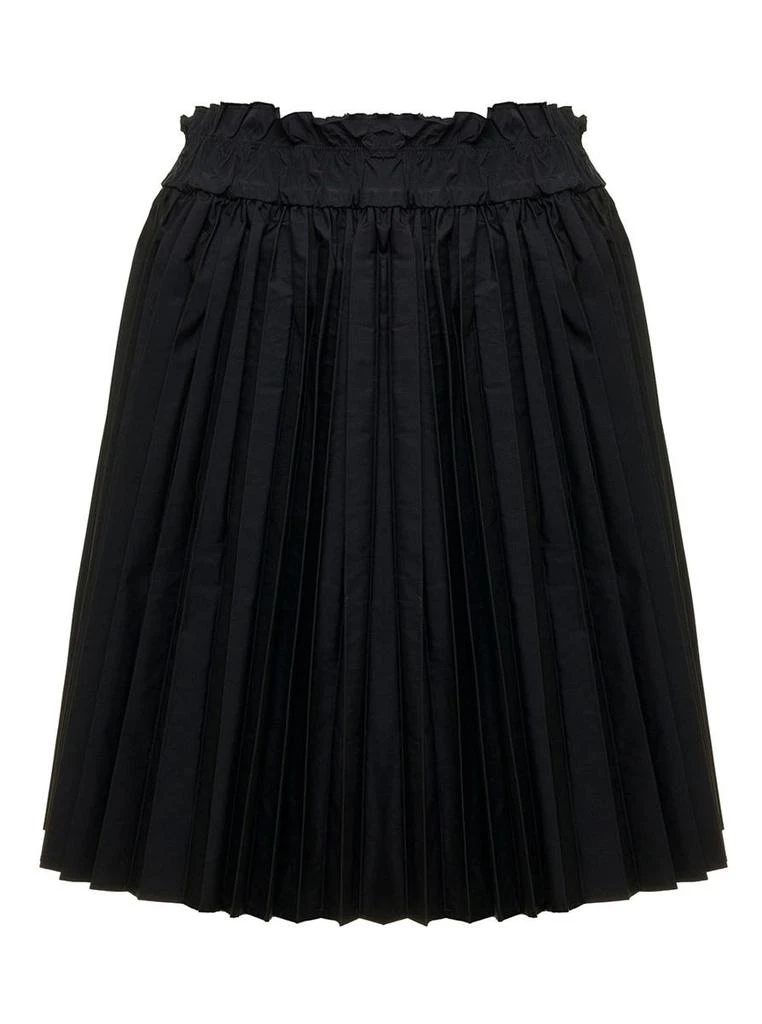 商品RED Valentino|Black Pleated Taffeta Skirt Red Valentino Woman,价格¥1983,第1张图片