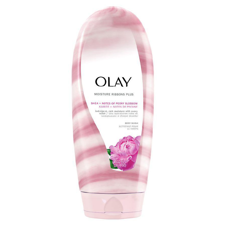 商品Olay|Moisture Ribbons Plus Body Wash Shea Butter + Peony Blossom, 18 oz,价格¥51,第1张图片