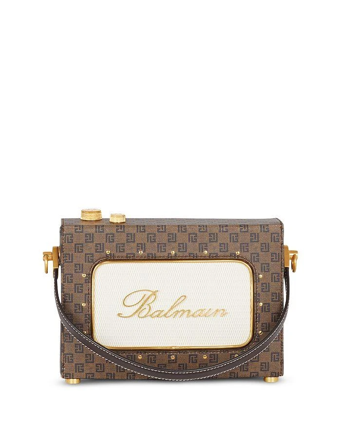 商品Balmain|Mini Radio Monogram Crossbody,价格¥17916,第1张图片