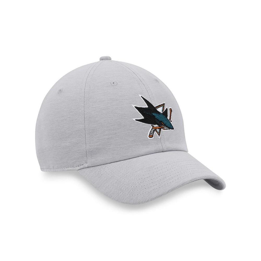 Men's Branded Heather Gray San Jose Sharks Logo Adjustable Hat商品第3张图片规格展示