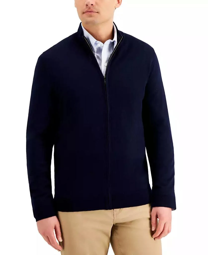 商品Club Room|Men's Merino Zip-Front Sweater, Created for Macy's,价格¥299,第1张图片
