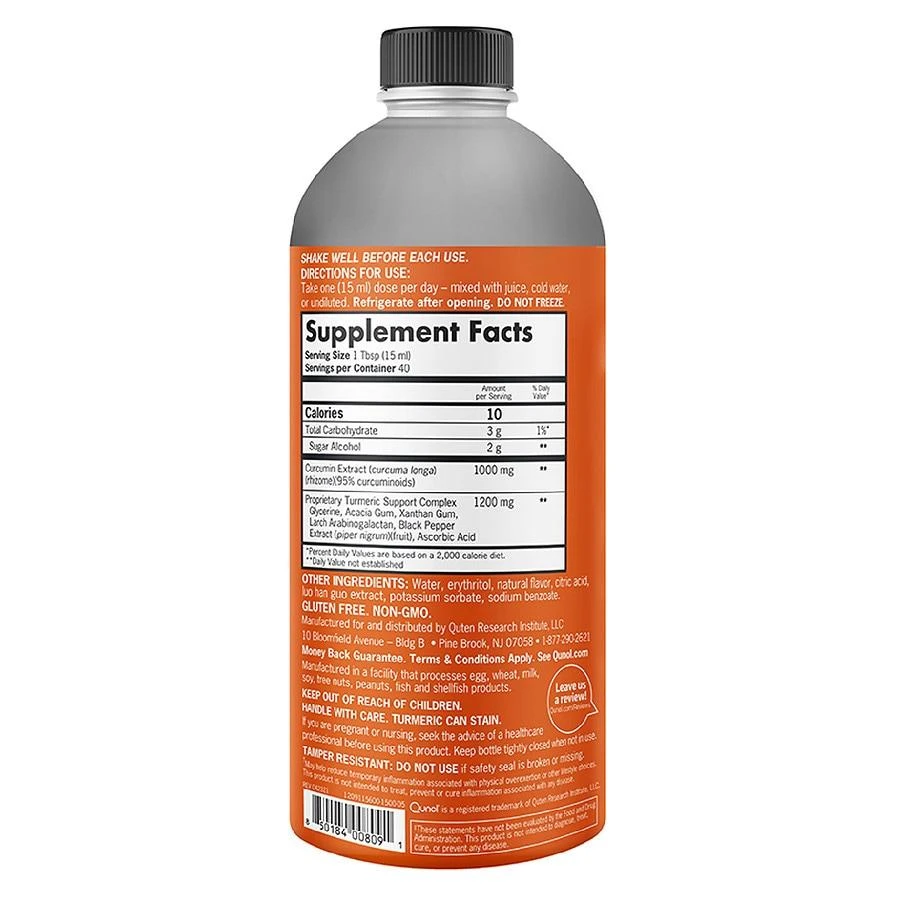 商品Qunol|Liquid Turmeric 1000mg Extra Strength Tropical Orange,价格¥422,第2张图片详细描述