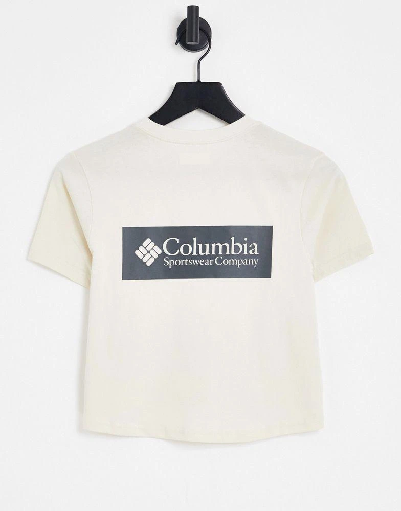 商品Columbia|Columbia CSC River back print cropped t-shirt in cream Exclusive at ASOS,价格¥152,第1张图片