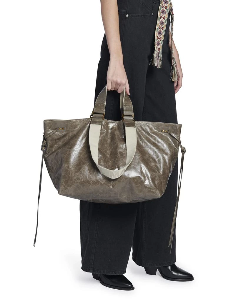商品Isabel Marant|Wardy Double-Handle Leather Tote Bag,价格¥7679,第5张图片详细描述