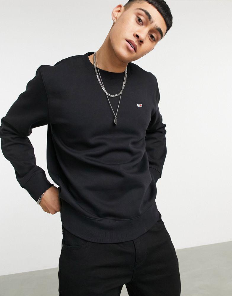 Tommy Jeans crew neck logo sweatshirt in black商品第3张图片规格展示