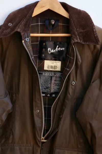 Vintage Barbour Classic Bedale Waxed Canvas Coat Made in England商品第2张图片规格展示