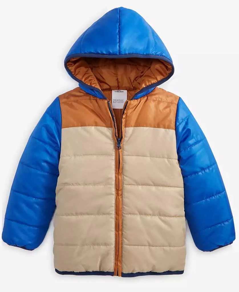 商品Epic Threads|Toddler Boys Colorblocked Reversible Puffer Jacket, Created for Macy's,价格¥135,第1张图片